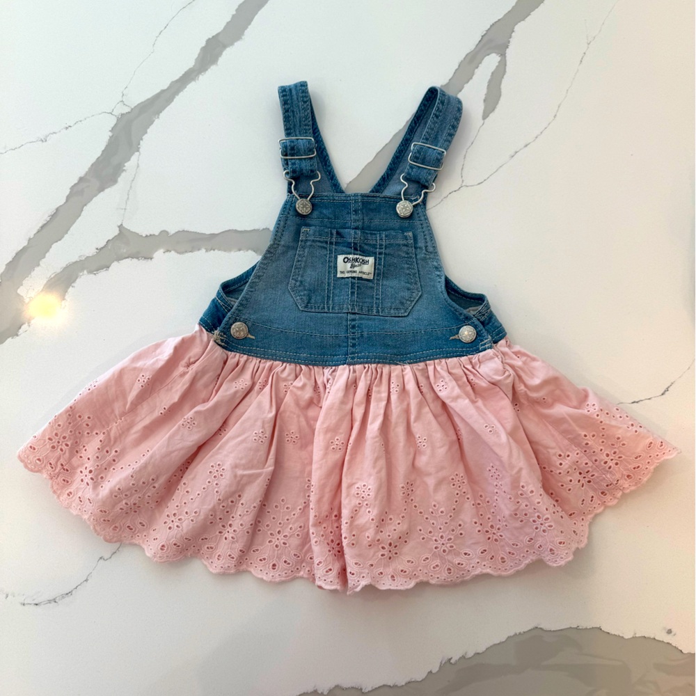 OshKosh B'gosh Toddler Girls' Denim Eyelet Skirtall - Pink 2T